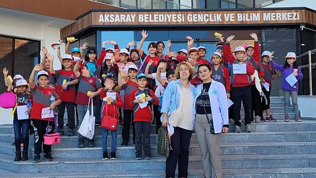 Aksaray'da minik öğrenciler Bilim Merkezi'nde eğitim aldı
