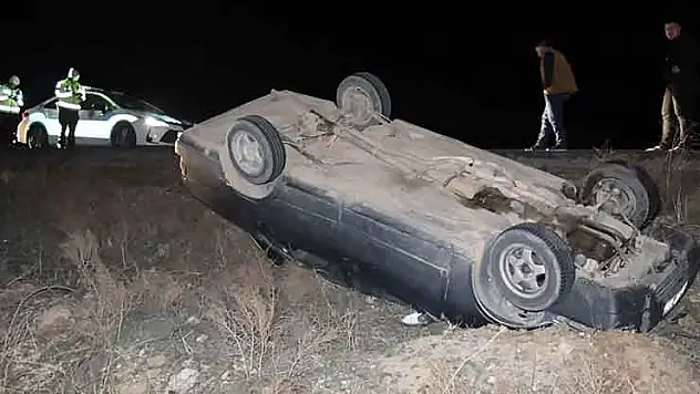 Aksaray'da otomobil şarampole takla attı: 1 yaralı