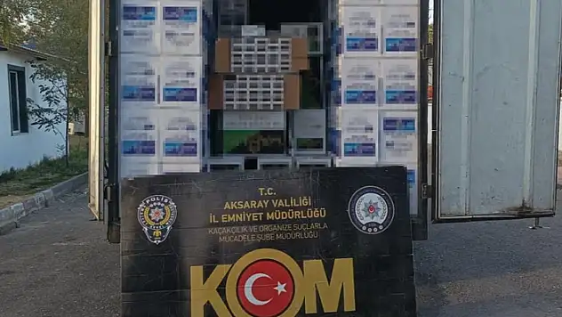 Aksaray'da sahte bandrollü 3 milyon 630 bin makaron ele geçirildi
