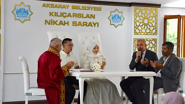 Aksaraylı genç kız Çinli iş insanıyla hayatını birleştirdi
