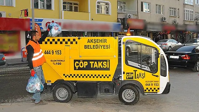 Akşehir'de 'Çöp Taksi' hizmeti 
