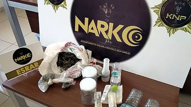 Akşehir'de esrar ele geçirildi