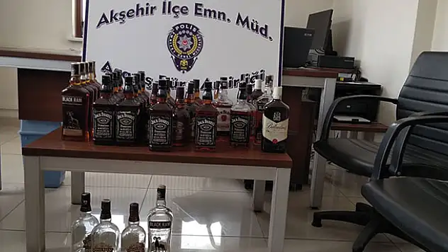 Akşehir'de içki kaçakçılığı operasyonu