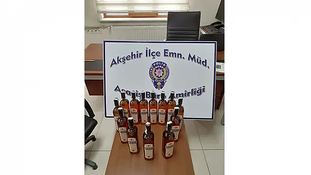 Akşehir'de kaçak içki operasyonu