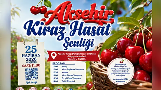 Akşehir'de Kiraz Hasat Şenliği düzenlenecek