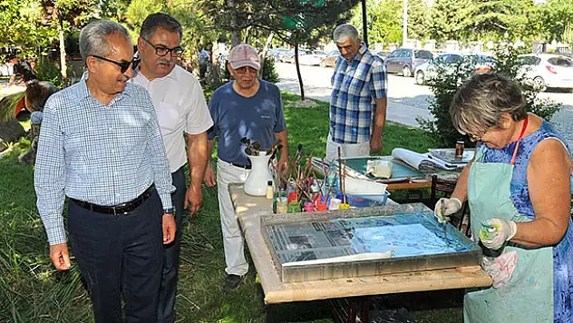 Akşehir Gülmece Parkı, sanat atölyesine dönüştü