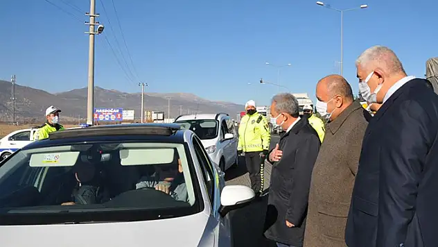 Akşehir protokolünden emniyet kemeri denetimi
