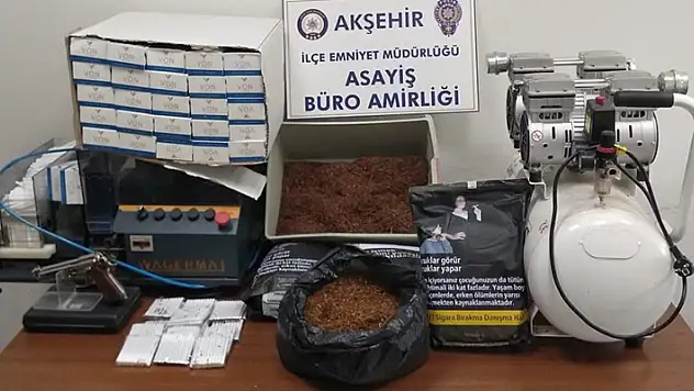 Akşehir'de kaçak sigara operasyonu: 1 kişi gözaltında
