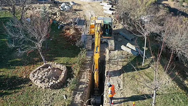 Akyokuş Kasrı'nın kanalizasyon alt yapısı tamamlandı
