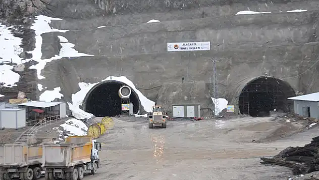 Alacabel tünelinde çalışmalar sürüyor