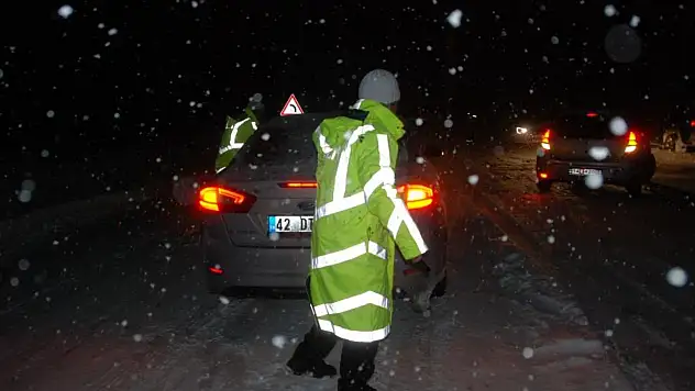 Alacabel'de kar kalınlığı 15 santimetreye ulaştı