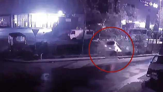 Alkollü sürücü süratli şekilde viraja girince kanala uçtu