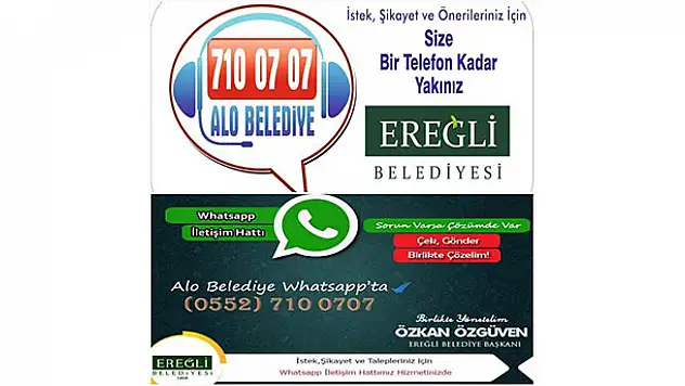 Alo belediye kesintisiz hizmet veriyor
