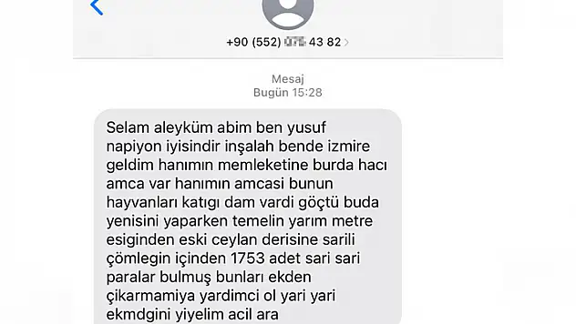 'Altın bulduk, beraber değerlendirelim' Bu mesaj geliyorsa dikkat edin, dolandırılmayın!