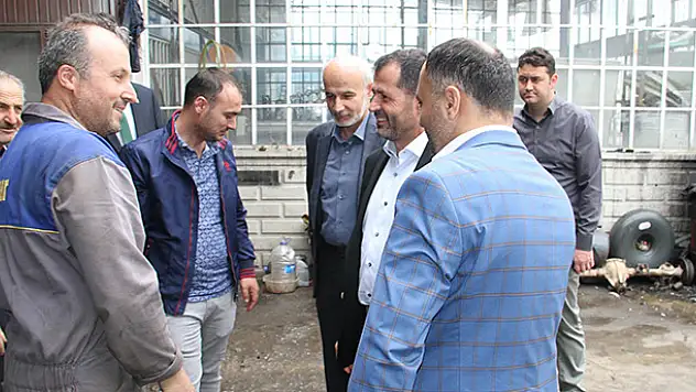 Altunyaldız ve Samancı Beyşehir'de esnafı ziyaret etti