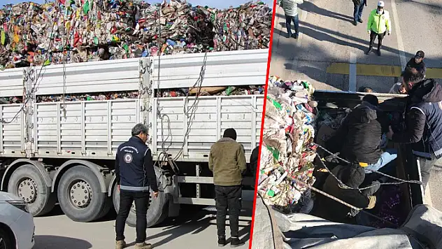 Amasya'da çöp dolu tırdan 3 kaçak göçmen çıktı
