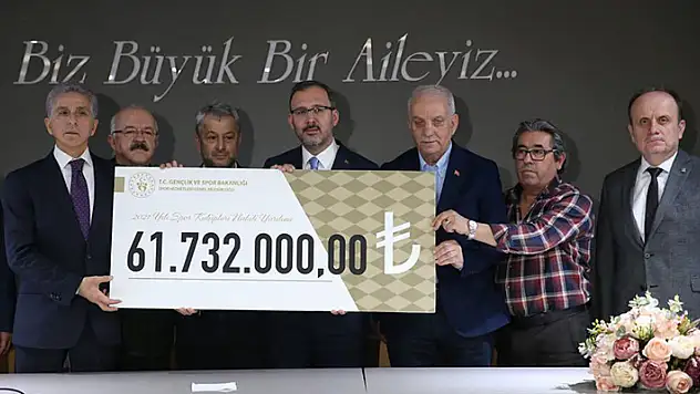Amatör kulüplere 61 milyon TL 