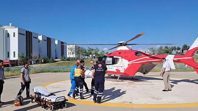 Ambulans helikopter KOAH hastası için Karaman'dan Ankara'ya havalandı
