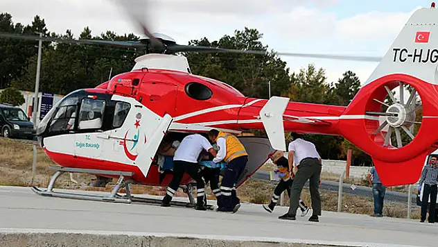 Ambulans helikopter onun için havalandı!