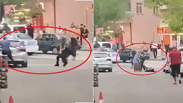 Ankara'da 3 kişiyi bıçaklayan saldırganın etkisiz hale getirilmesi kamerada
