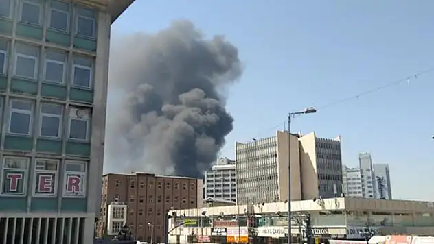 Ankara'da hastane inşaatında yangın!