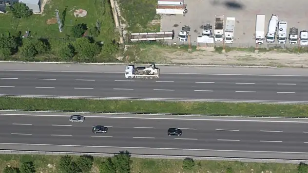 Ankara - Konya karayolu Bayram tedbirleri çerçevesinde havadan denetleniyor