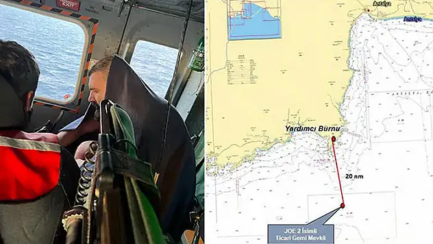 Antalya açıklarında ticari gemi battı: 5 personel kurtarıldı, 9'u aranıyor
 