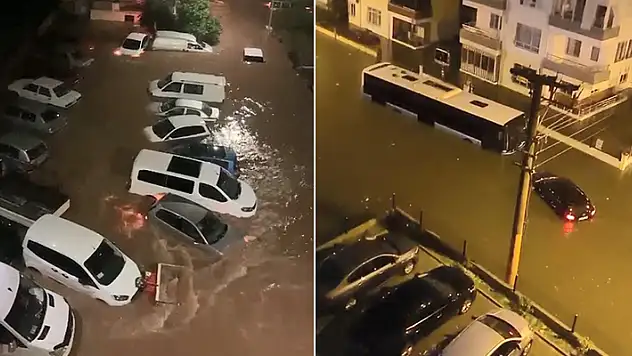Antalya'da şiddetli yağış hayatı olumsuz etkiledi! Evleri su bastı, araçlar sürüklendi


