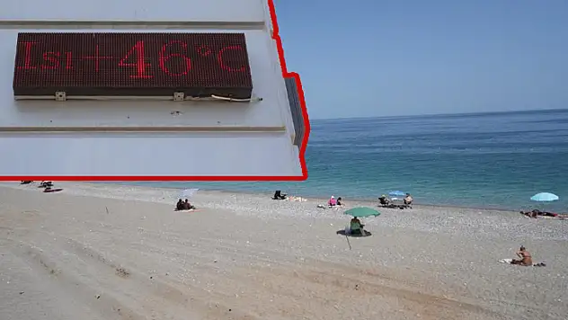Antalya'da termometreler 46 dereceyi gösterdi, sahiller boşaldı
