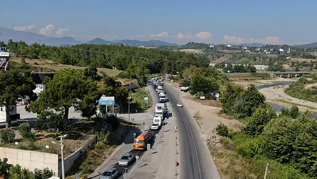 Antalya-Konya karayolunda trafik yoğunluğu