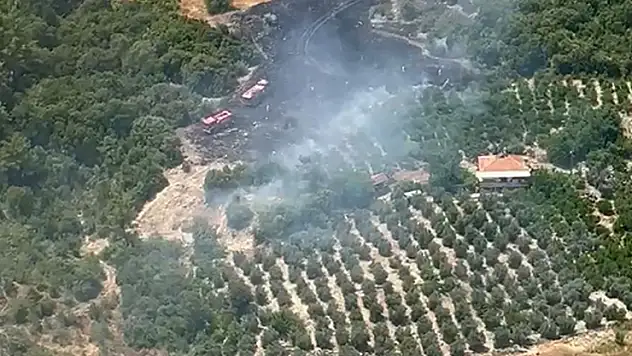 Antalya'da arazi yangını ormana sıçramaması için yoğun müdahale sürüyor