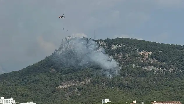Antalya'da çıkan orman yangınına müdahale ediliyor