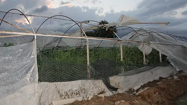 Antalya'da hortum ev ve seralara zarar verdi
