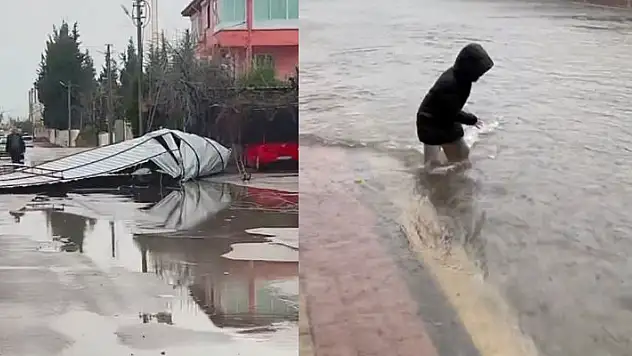 Antalya'da şiddetli fırtına ve yağmur hayatı durma noktasına getirdi 
