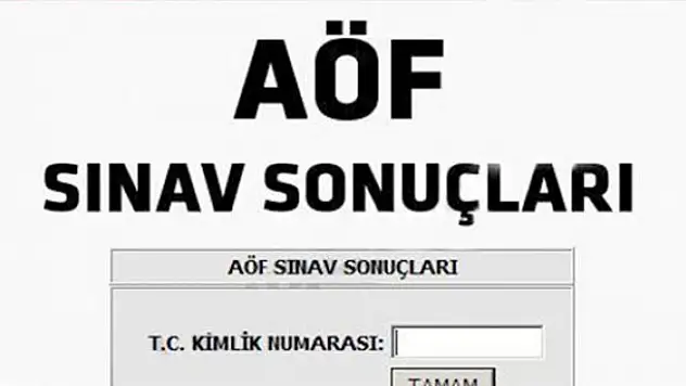 AÖF sınav sonuçları açıklandı!