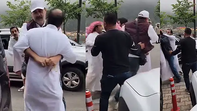 Arap turistler Uzungöl'de birbirine girdi
