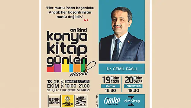 Araştırmacı-yazar Paslı, Konya Kitap Fuarı'nda