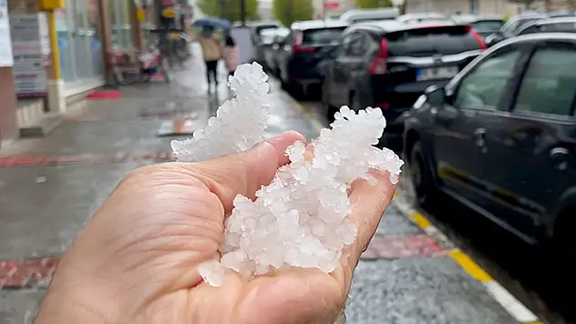 Ardahan'a dolu yağdı
