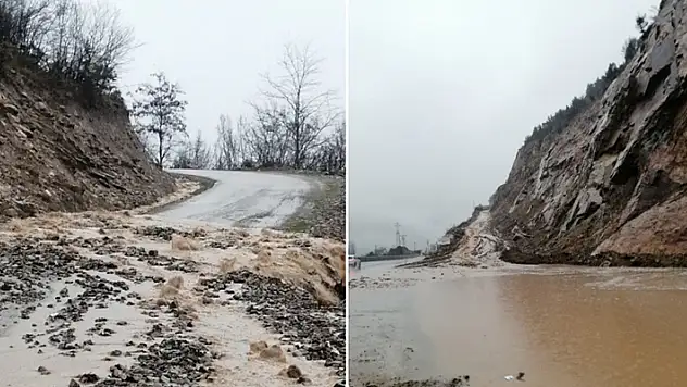 Artvin'de heyelan nedeniyle kapanan kara yolları kontrollü ulaşıma açıldı
