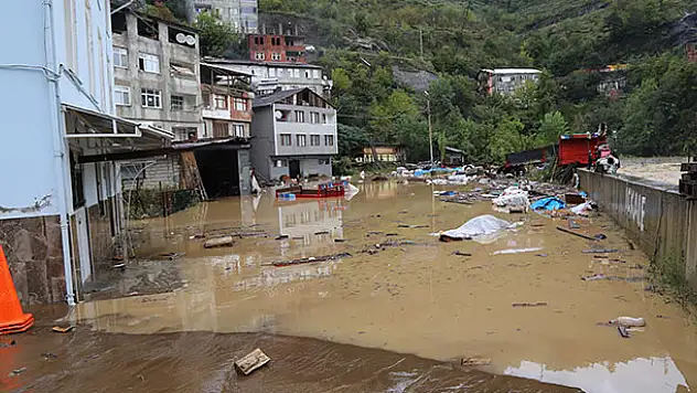 Artvin'in Borçka ilçesinde sel