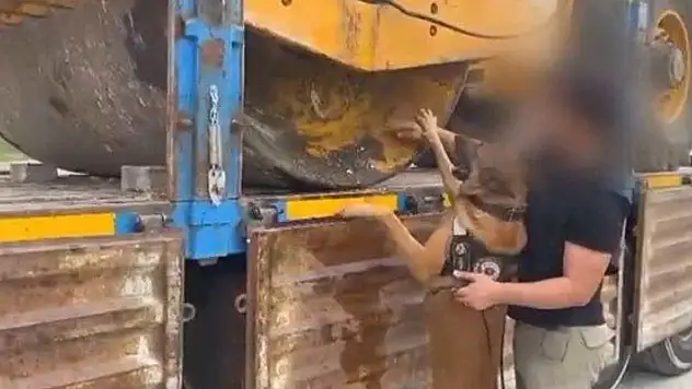 Asfalt silindirinde uyuşturucu sevkiyatı
