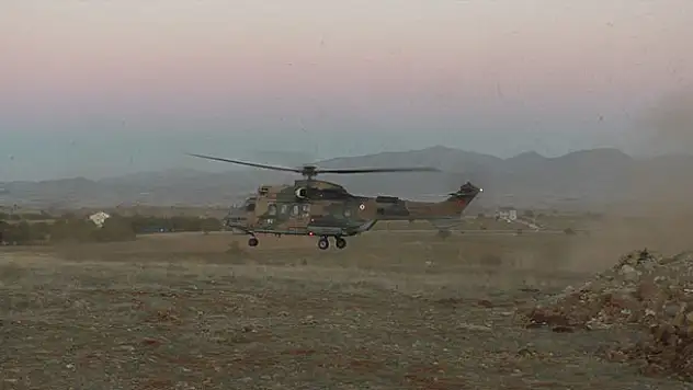 Askeri helikopterde teknik arıza