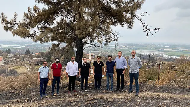 ASKON Konya heyeti yangın bölgesini ziyaret etti

