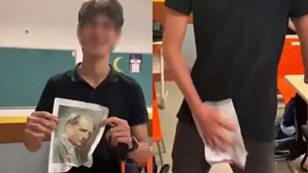 Atatürk'ün fotoğrafına 'müstehcen' hareketler yapan lise öğrencisi gözaltına alındı!
