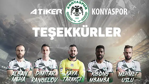 Atiker Konyaspor'da 5 ayrılık