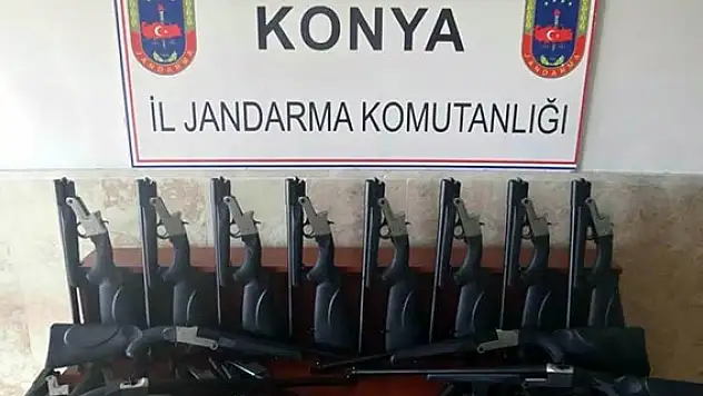 Av bayisindeki faturasız tüfeklere el konuldu