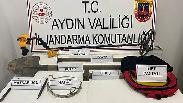 Aydın'da SİT alanında kaçak tarihi eser kazısına 3 gözaltı