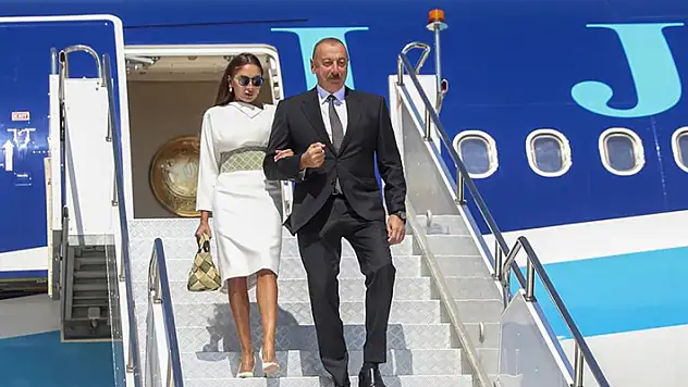 Azerbaycan Cumhurbaşkanı İlham Aliyev ve eşi Konya'da
