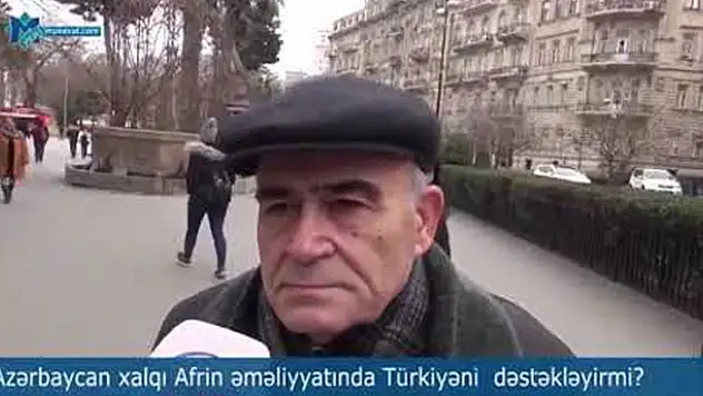 Azerbaycan halkından Türkiye'ye destek