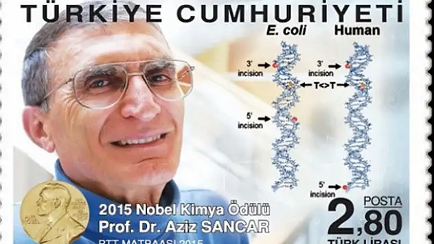 Aziz Sancar'ın adına pul basıldı